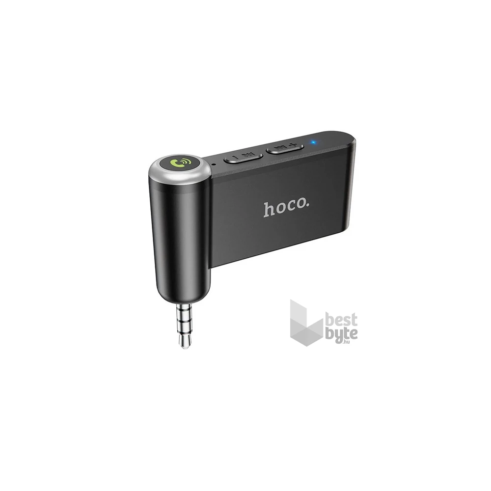 Hoco E58 3,5mm jack fekete Bluetooth adapter