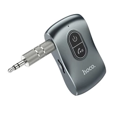 Hoco E73 PRO 3,5mm jack Bluetooth fekete FM transzmitter + Type-C kábel