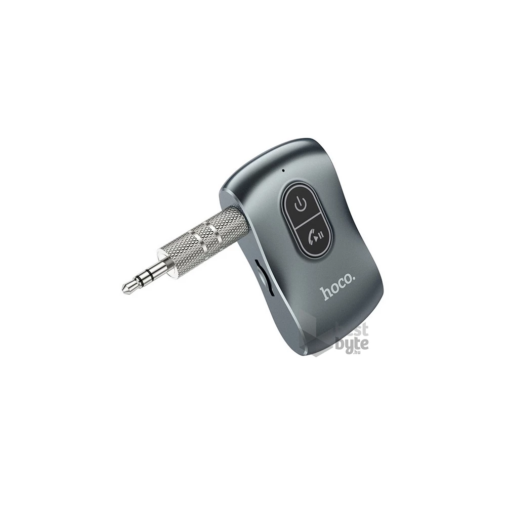 Hoco E73 PRO 3,5mm jack Bluetooth fekete FM transzmitter + Type-C kábel