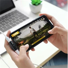 Hoco HOC0212 Lightning ezüst töltő és audió elosztó adapter