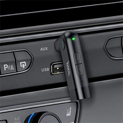 Hoco HOC0292 Bluetooth E53 In-Car AUX Wireless Receiver vezeték nélküli AUX vevőegység