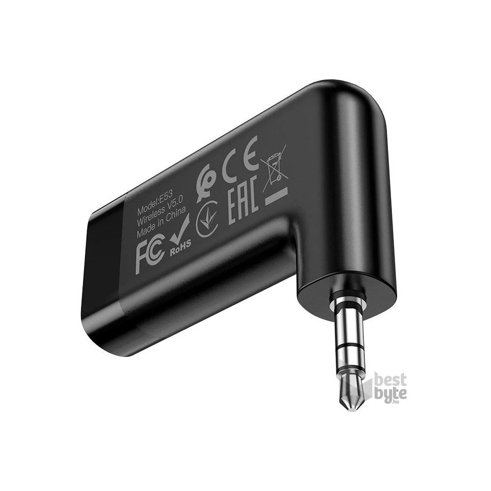 Hoco HOC0292 Bluetooth E53 In-Car AUX Wireless Receiver vezeték nélküli AUX vevőegység