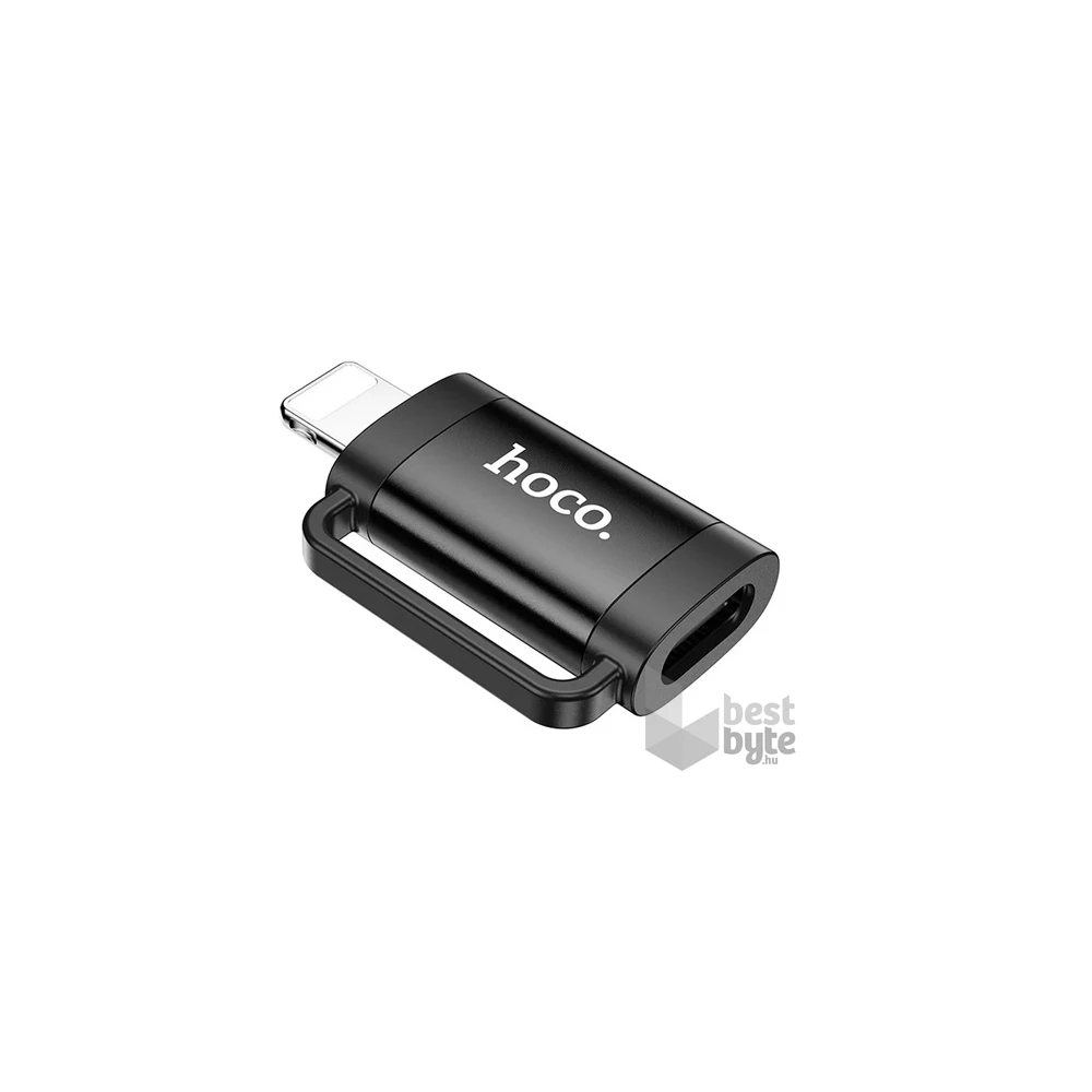 Hoco UA31B_B Type-C/Lightning fekete OTG adapter