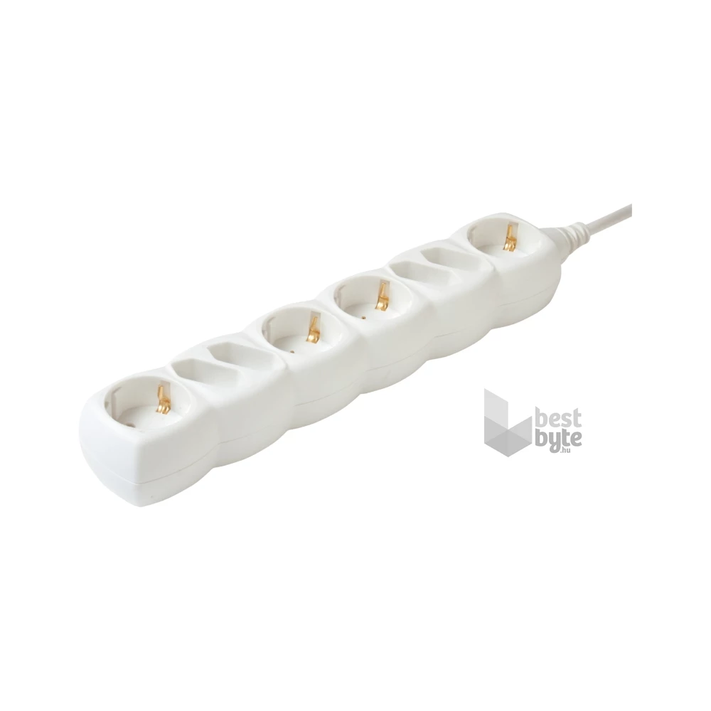 Home NV 18-3/WH/1,5 8 aljzat (4euro+4földelt) 3 méter 1,5mm2 fehér elosztó