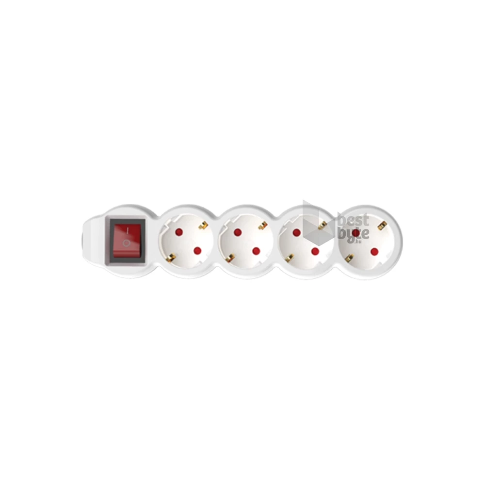 Home NV 4K-3/WH/1,5 4 aljzat 3méter 3x1,5mm2 fehér kapcsolós elosztó
