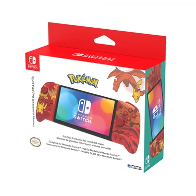Hori NSP2829 Nintendo Switch Split Pad Pro vezeték nélküli "Pikachu & Charizard" mintás D-Pad kontroller