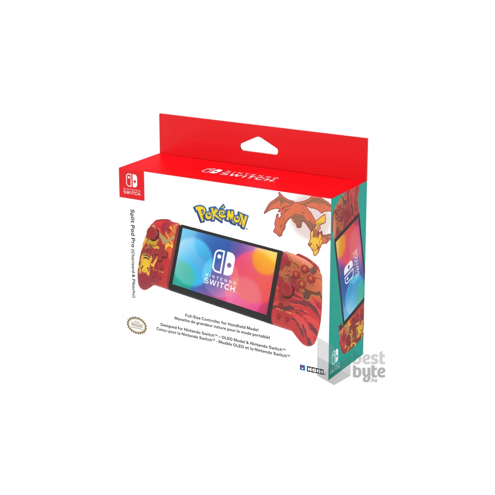 Hori NSP2829 Nintendo Switch Split Pad Pro vezeték nélküli "Pikachu & Charizard" mintás D-Pad kontroller