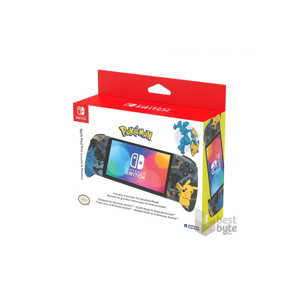 Hori NSP28291 Nintendo Switch Split Pad Pro vezeték nélküli "Pikachu & Lucario" mintás D-Pad kontroller