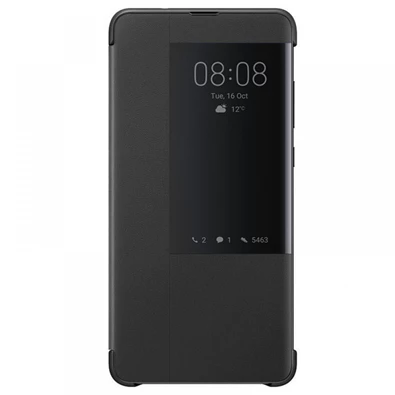 Huawei HUA-SVIEW-MATE20-BK Mate 20 fekete s-view flip cover tok