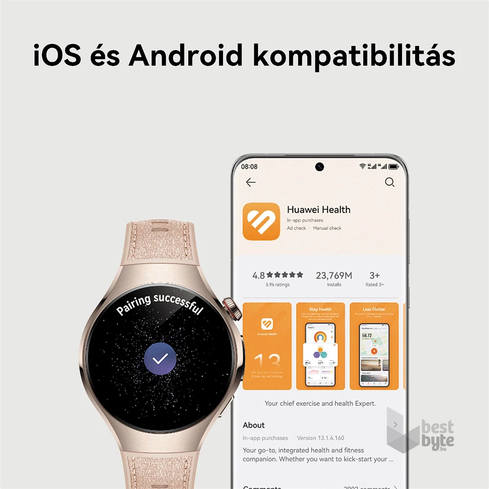 Huawei Watch 5 (42mm) bézs okosóra