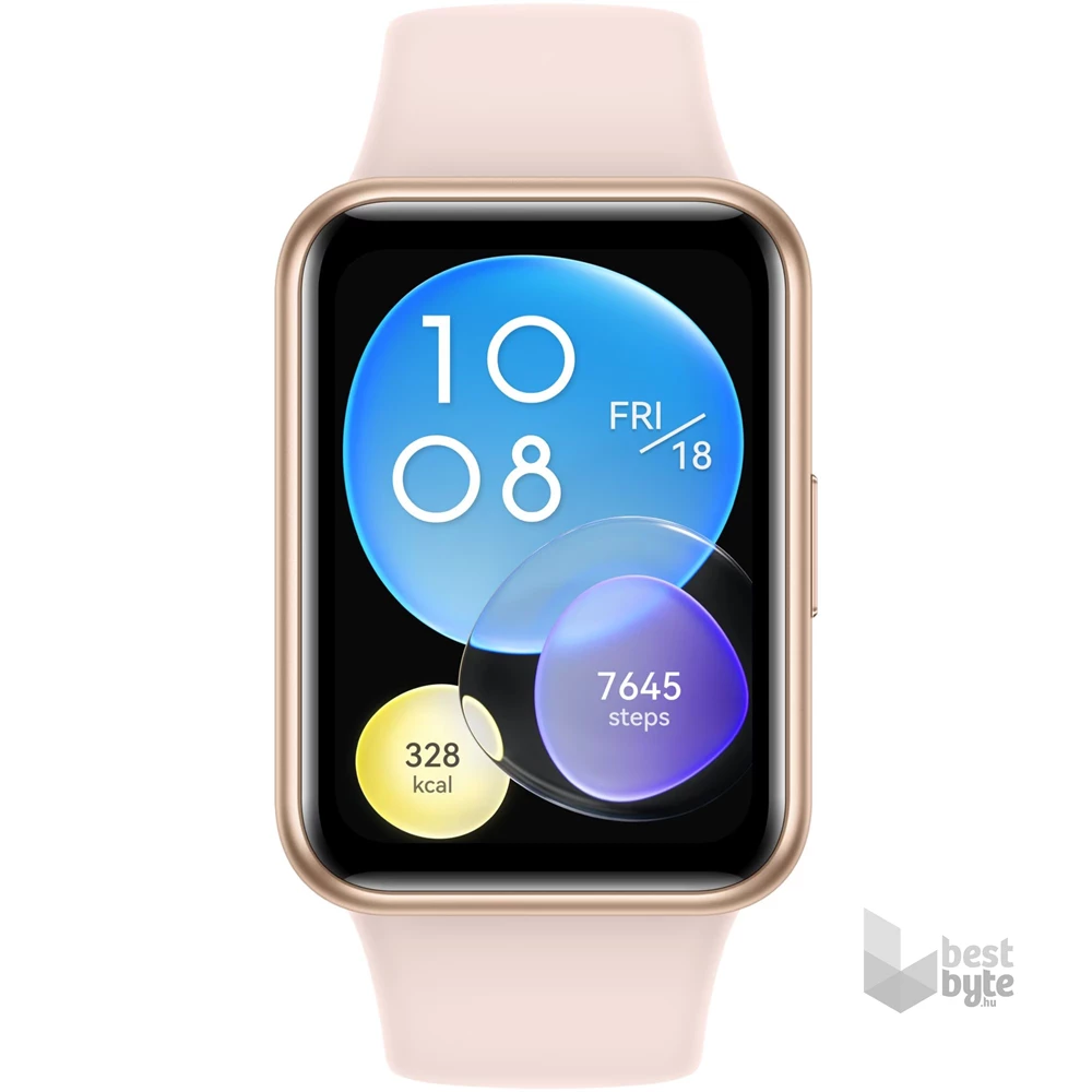 Huawei Watch Fit 2 szilikon pántos pink okosóra (Újracsomagolt)