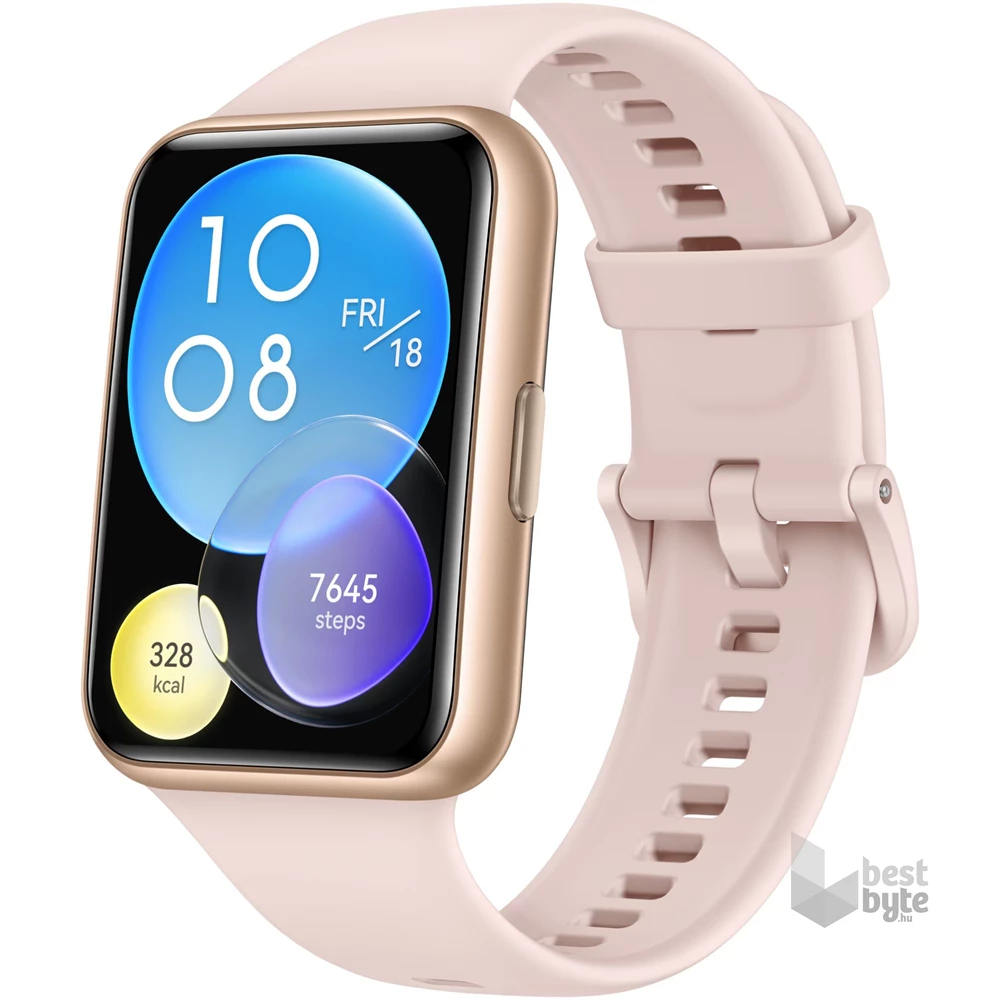 Huawei Watch Fit 2 szilikon pántos pink okosóra (Újracsomagolt)
