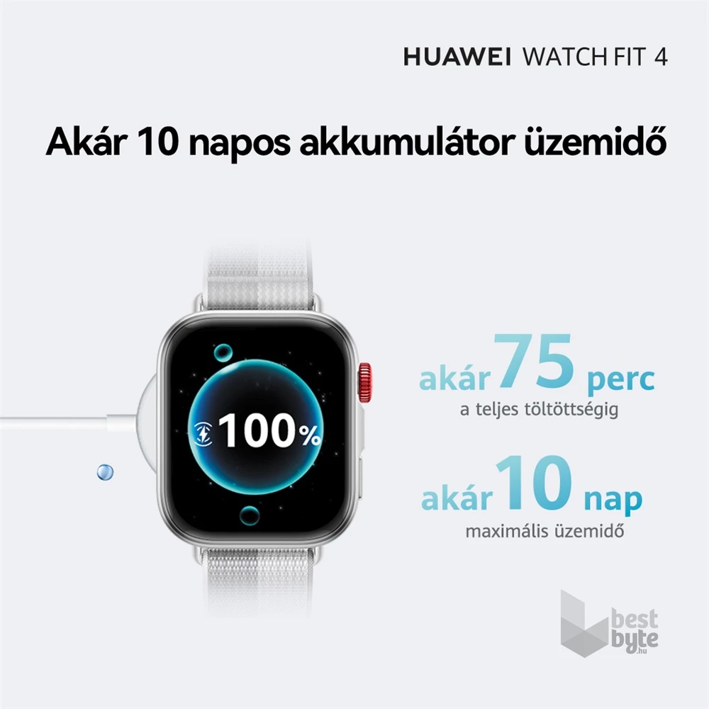 Huawei Watch Fit 4 fehér okosóra