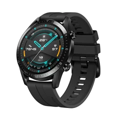 Huawei Watch GT 2 46mm Matte Black fekete sport okosóra