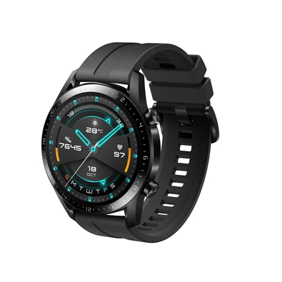 Huawei Watch GT 2 46mm Matte Black fekete sport okosóra