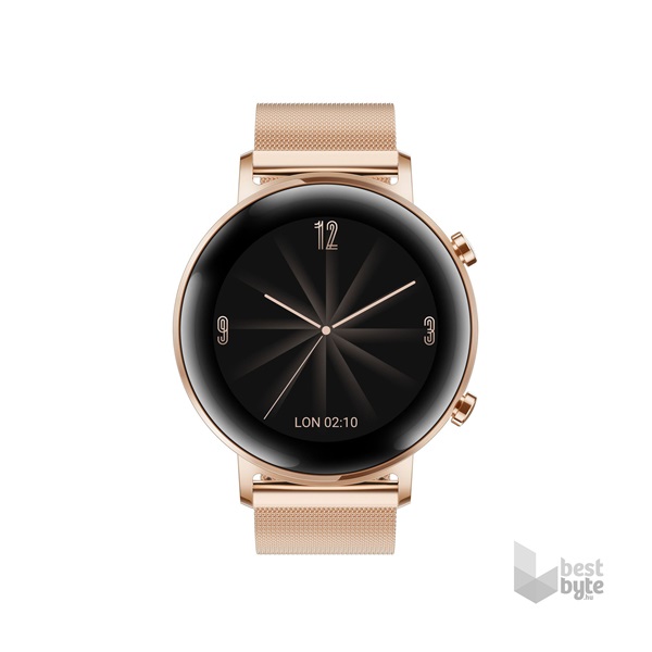 Huawei Watch GT 2 42mm Refined Gold arany sport okosóra