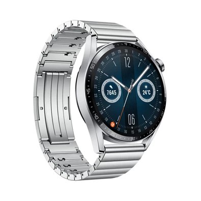 Huawei Watch GT 3 (46mm) rozsdamentes acél pántos ezüst okosóra
