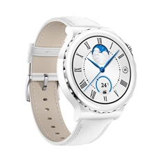 Huawei Watch GT 3 Pro (43mm) fehér bőr pántos fehér okosóra