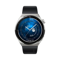 Huawei Watch GT 3 Pro (46mm) fekete szilikon pántos ezüst okosóra (Újracsomagolt)