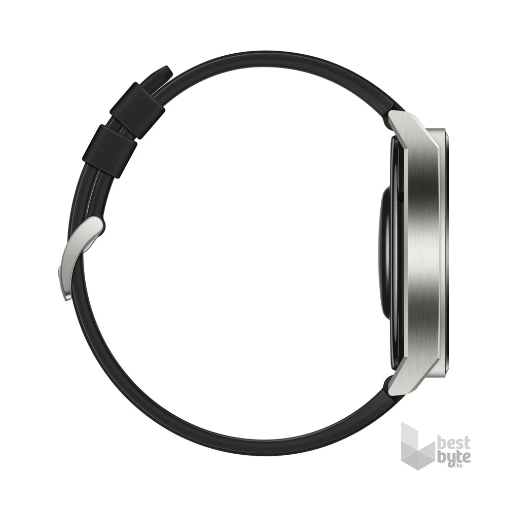 Huawei Watch GT 3 Pro (46mm) fekete szilikon pántos ezüst okosóra (Újracsomagolt)