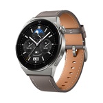 Huawei Watch GT 3 Pro (46mm) szürke bőr pántos ezüst okosóra