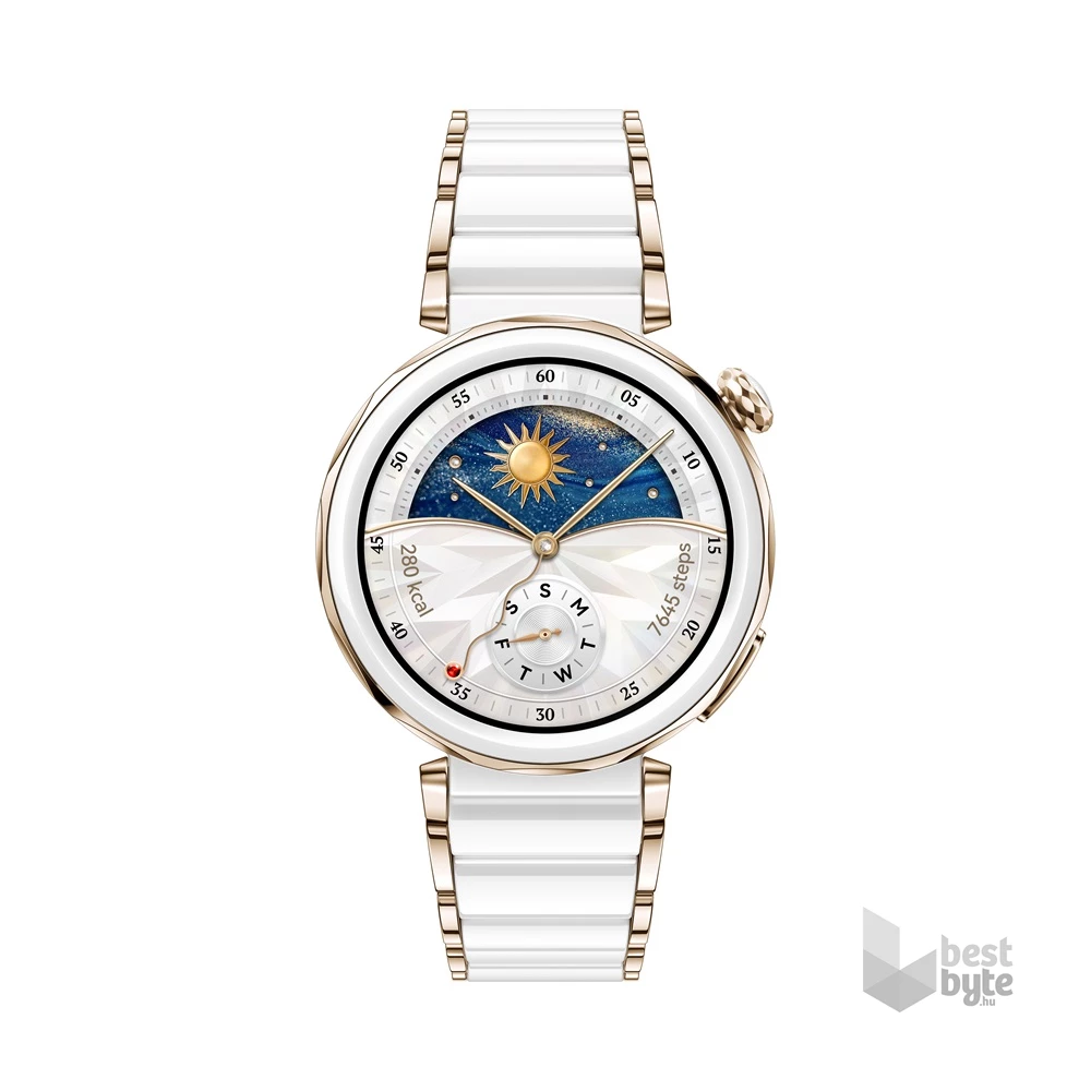 Huawei Watch GT 5 Pro (42mm) kerámia fehér okosóra