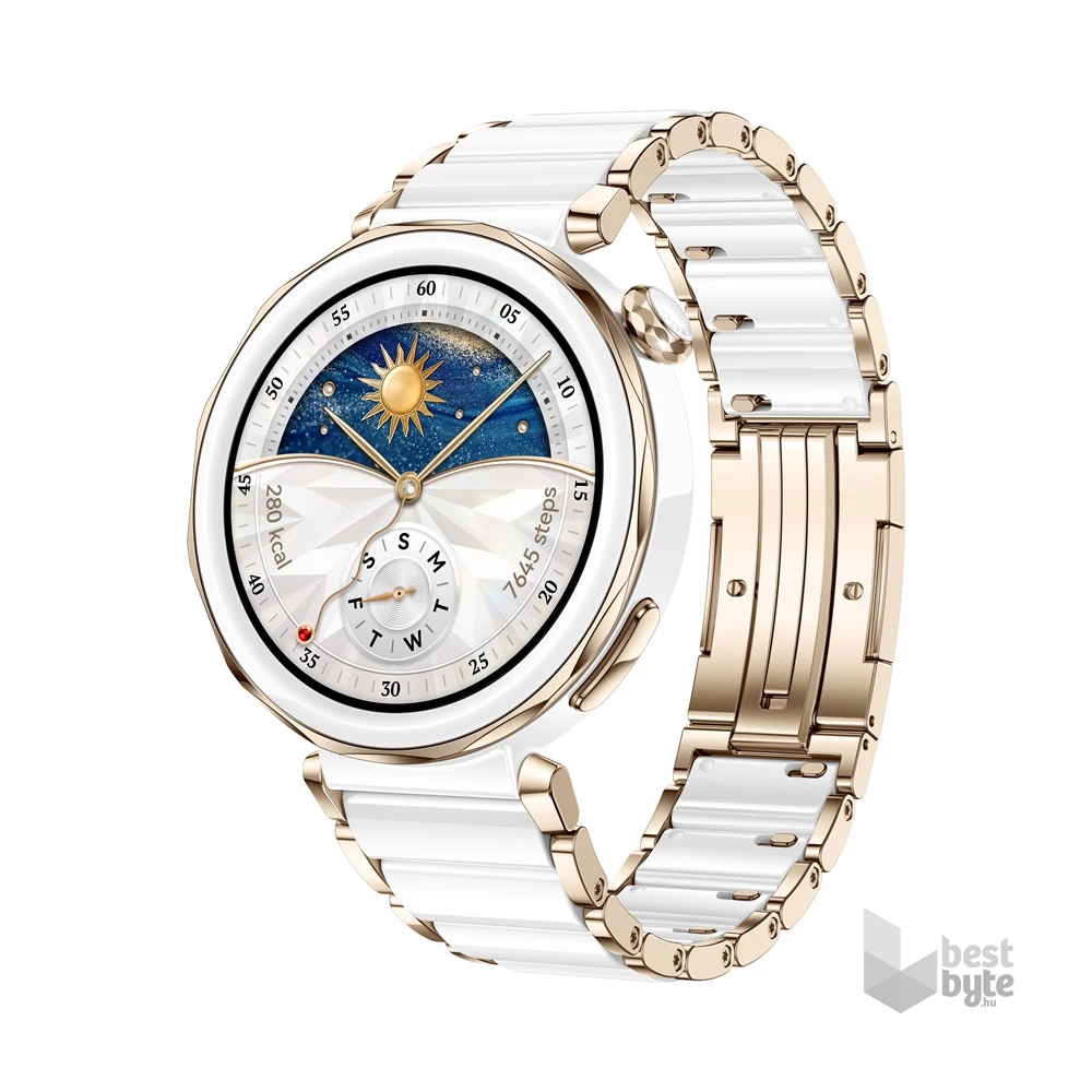Huawei Watch GT 5 Pro (42mm) kerámia fehér okosóra