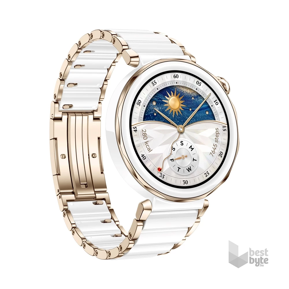 Huawei Watch GT 5 Pro (42mm) kerámia fehér okosóra