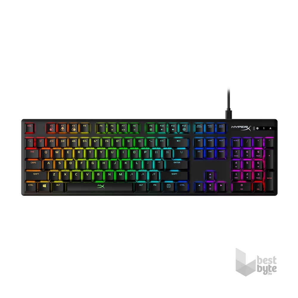HyperX Alloy Origins (HyperX red) US világító mechanikus gamer billentyűzet