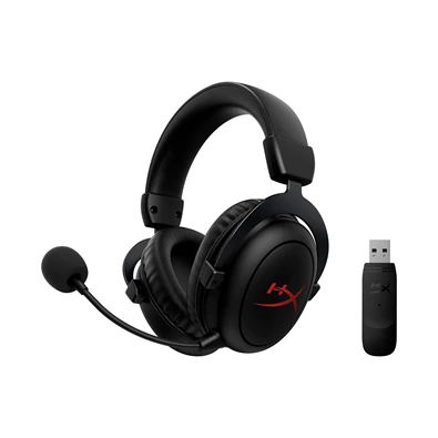 HyperX Cloud Core Wireless fekete gamer headset