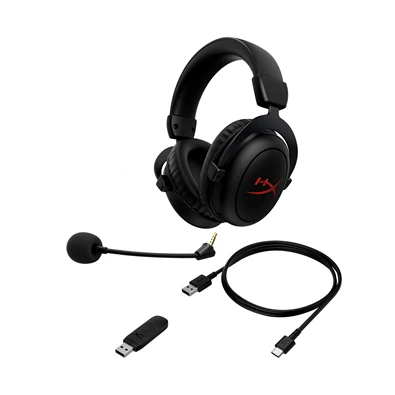 HyperX Cloud Core Wireless fekete gamer headset