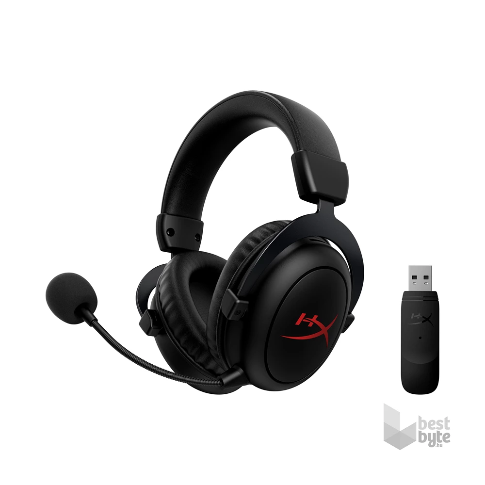 HyperX Cloud Core Wireless fekete gamer headset