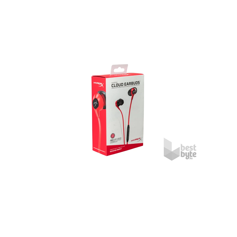 HyperX Cloud Earbuds 3,5 Jack piros gamer fülhallgató