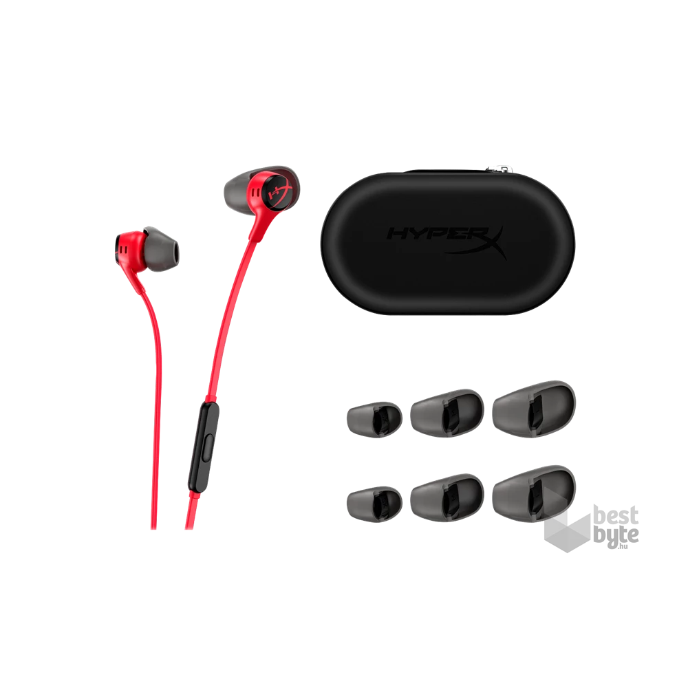HyperX Cloud Earbuds II piros vezetékes mikrofonos fülhallgató