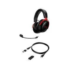 HyperX Cloud III Wireless fekete-piros gamer headset