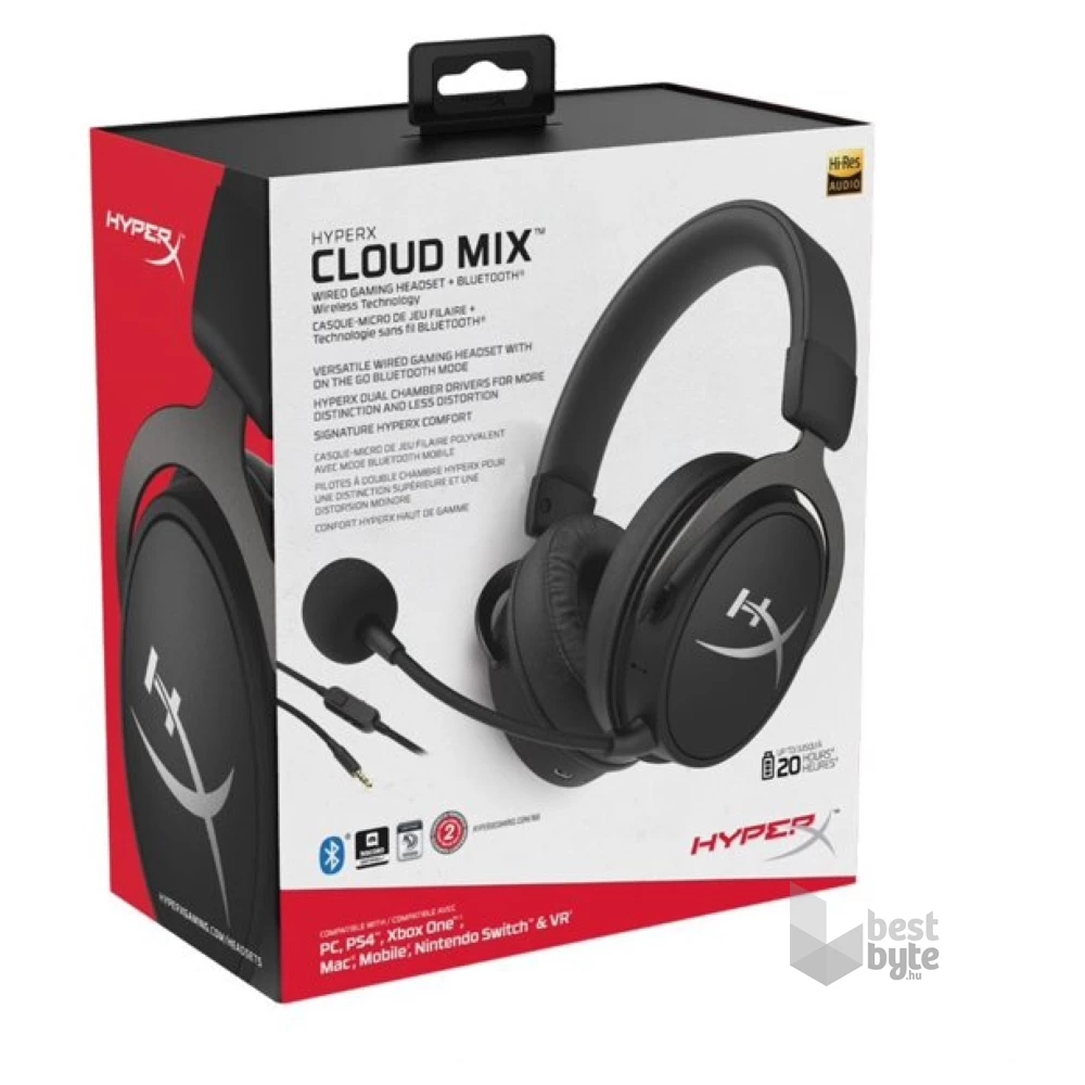 HyperX Cloud MIX 3,5 Jack fekete gamer headset