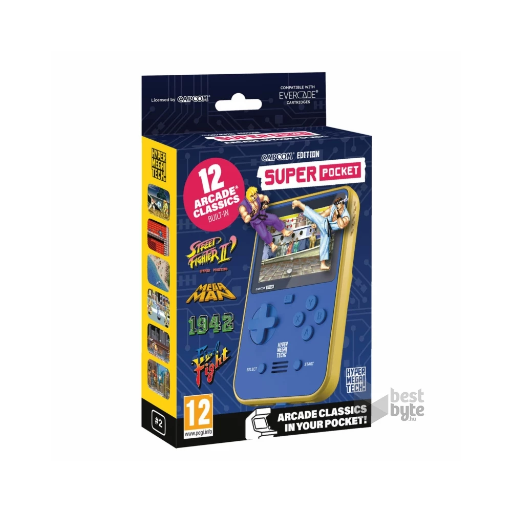 Hyper Mega Tech Retro Gaming Capcom Edition 2,8” hordozható játékkonzol