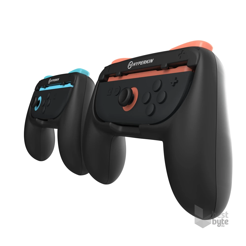 Hyperkin M07717 Nintendo Switch 2 fekete ergonomikus markolat csomag Joy-Con kontrollerhez (2 db)