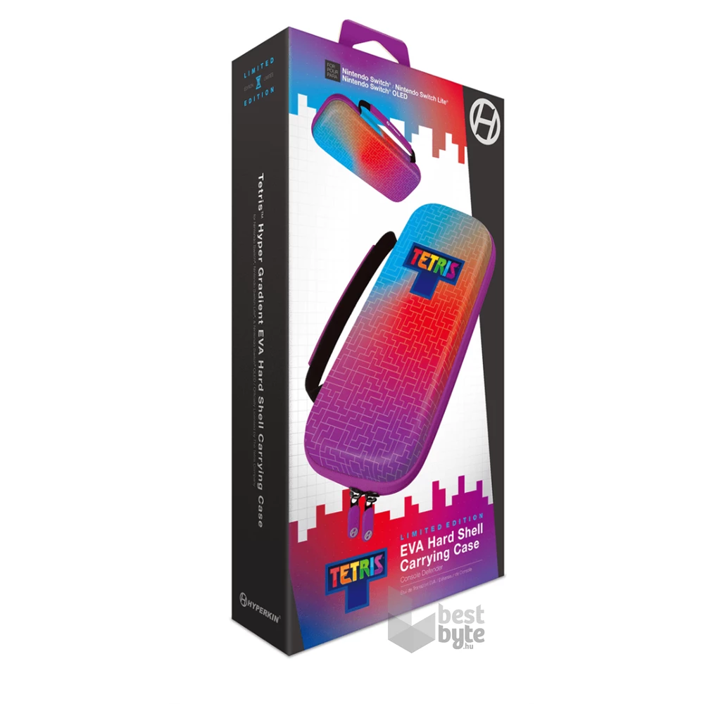 Hyperkin M07541-TEHG Tetris EVA Nintendo Switch/Switch OLED/Switch "Hyper Gradient" erősített utazótok
