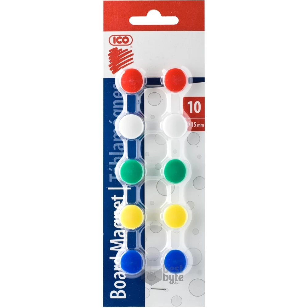 ICO 15mm 10db 5 féle színű táblamágnes