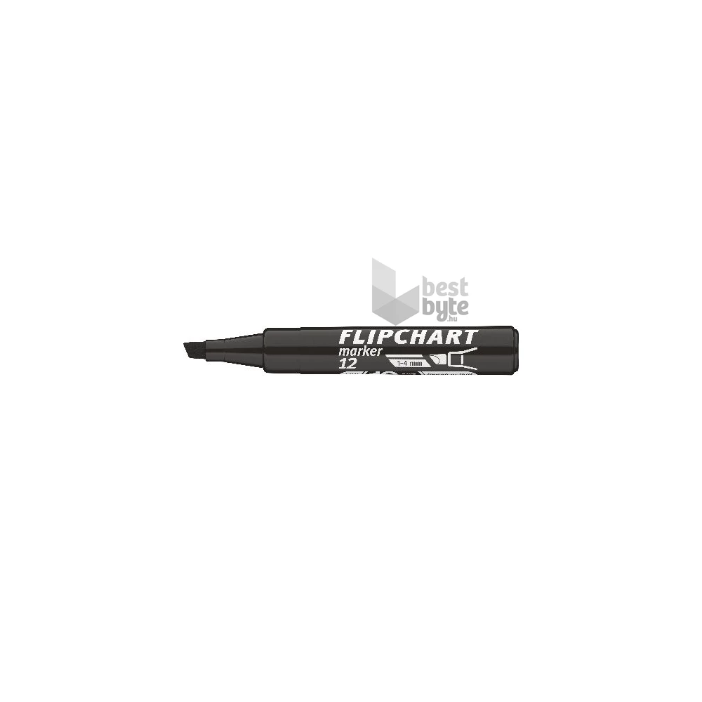 ICO Flipchart 12 fekete marker