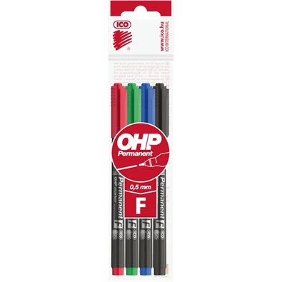 ICO OHP F 4db-os vegyes színű 0,5mm permanent marker