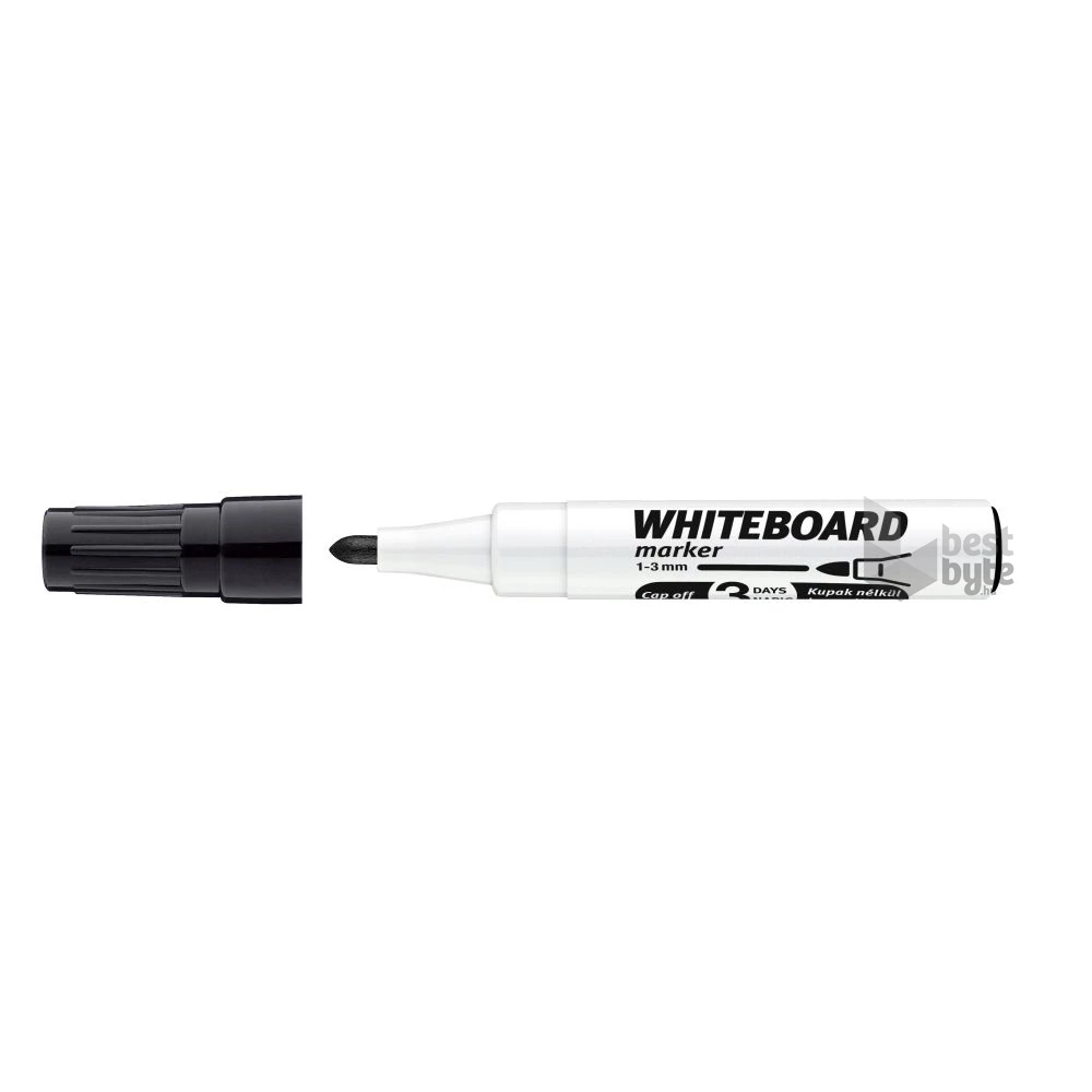 ICO Whiteboard fekete kerek táblamarker