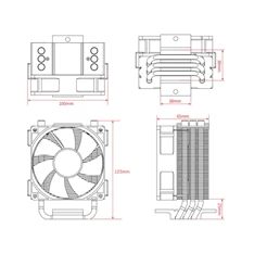 ID-Cooling CPU Cooler - SE-903-XT (25,8dB; max. 77,81 m3/h, 4pin csatlakozó, 3 db heatpipe, 9cm, PWM, LED)