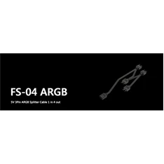 ID-Cooling RGB elosztó - FS-04 ARGB (1 db bemenet ,4 dbkimenet 3pin PWM)