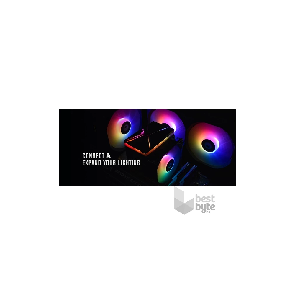 ID-Cooling RGB elosztó - FS-04 ARGB (1 db bemenet ,4 dbkimenet 3pin PWM)
