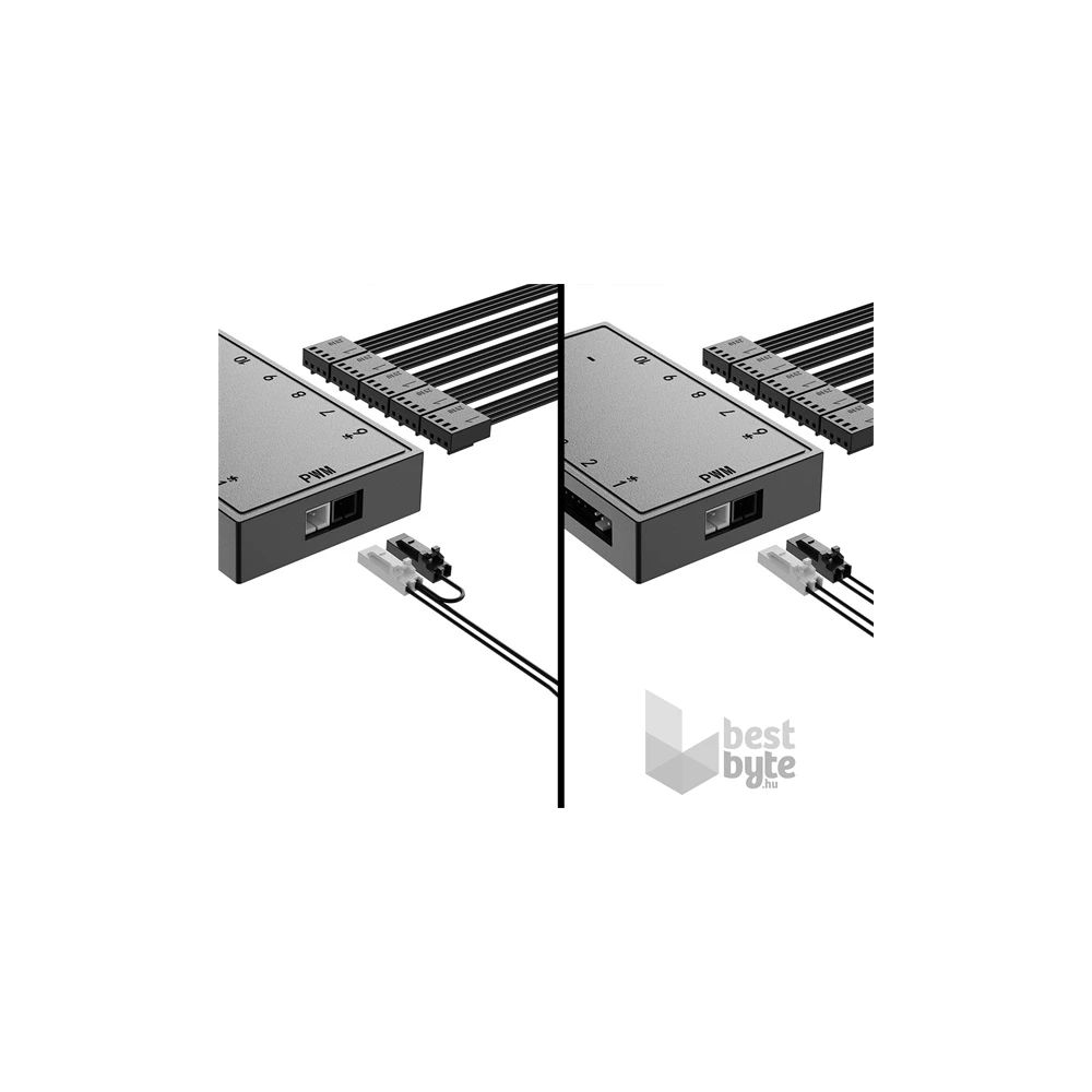 ID-Cooling Ventilátor tápkábel elosztó - FH-10 PWM (10 db 4pin)