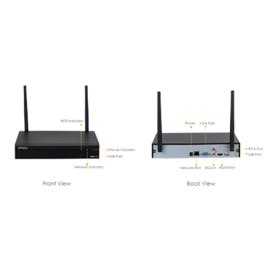 IMOU NVR1104HS-W-S2 4 csatorna/H265/Wifi 16Mbps/1x SATA(8TB)/Wifi hálózati rögzítő