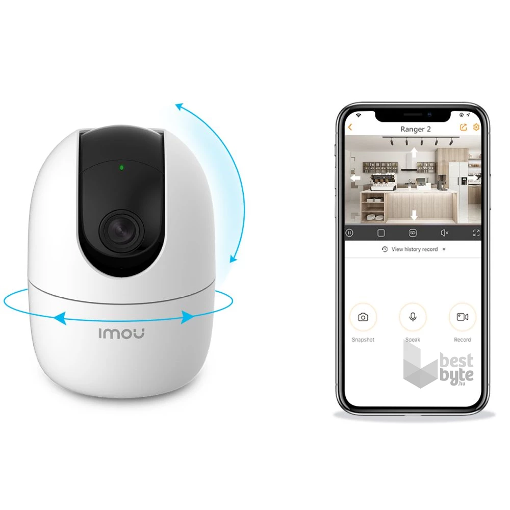 IMOU RANGER 2/2MP/3,6mm/beltéri/H265/IR10m/D&N(ICR)/DWDR/SD/audio/5VDC/IP wifi PT dome kamera