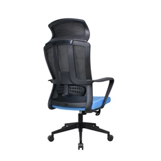 IRISOffice Astra kék/fekete ergonómikus, szövet-hálós irodai forgószék fej és háttámasszal